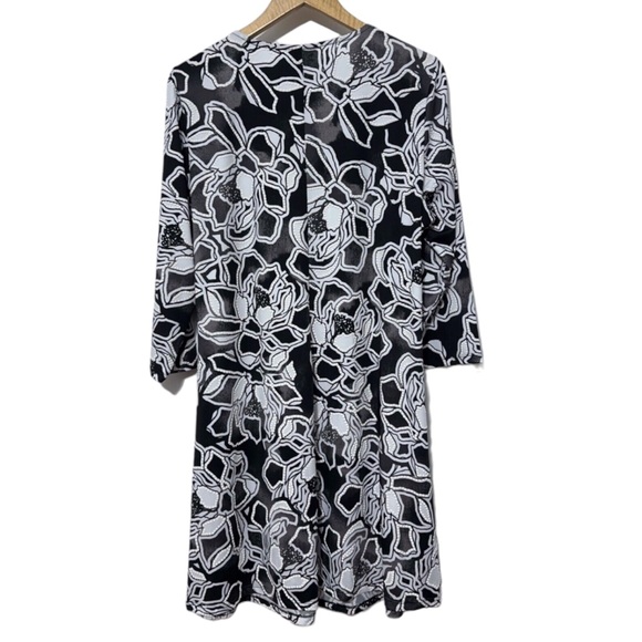 Ruby Rd Womens Textured Floral Gathered Front Dress - Picture 2 of 4